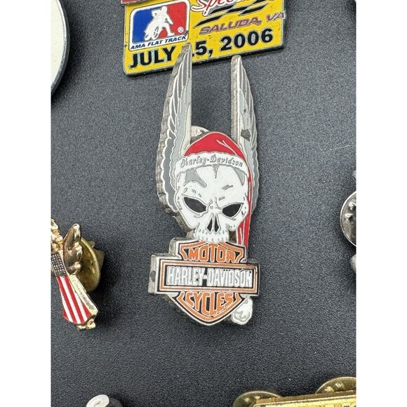 Lot Of 12 Vintage Harley Davidson & Biker Bike Week Pins Enamel See Photos - Picture 6 of 15